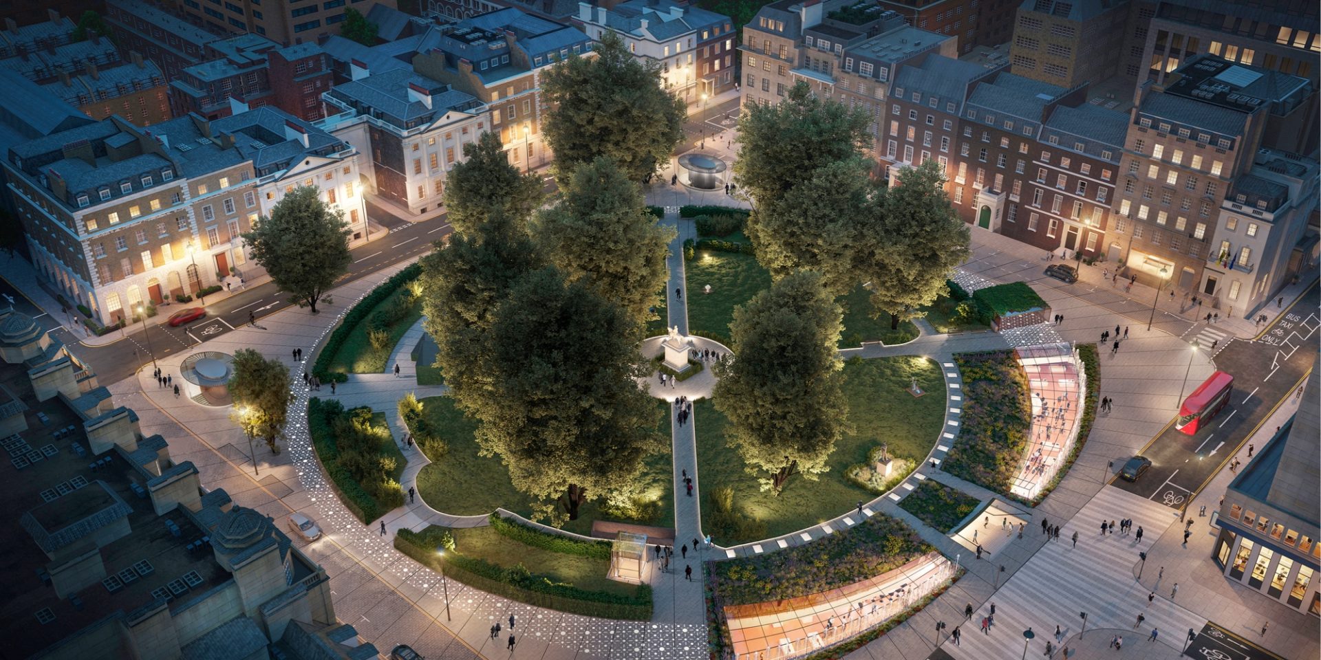 Cavendish Square aerial view